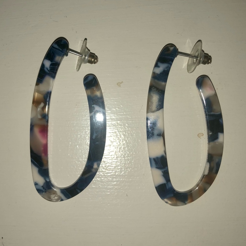Olive & Bettes Blue Tortoise Hoops